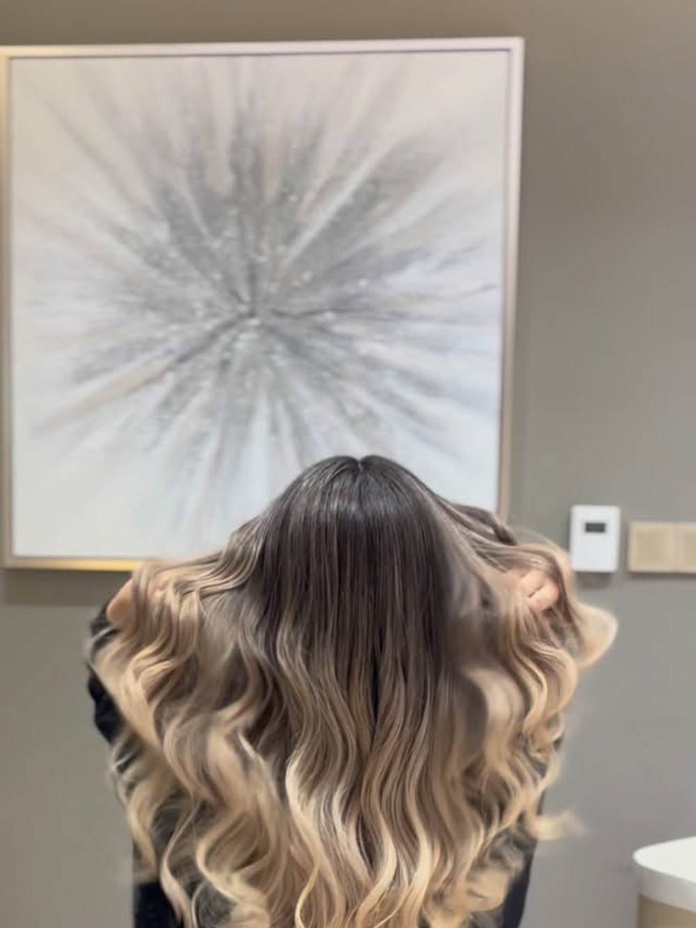 Ash blonde balayage